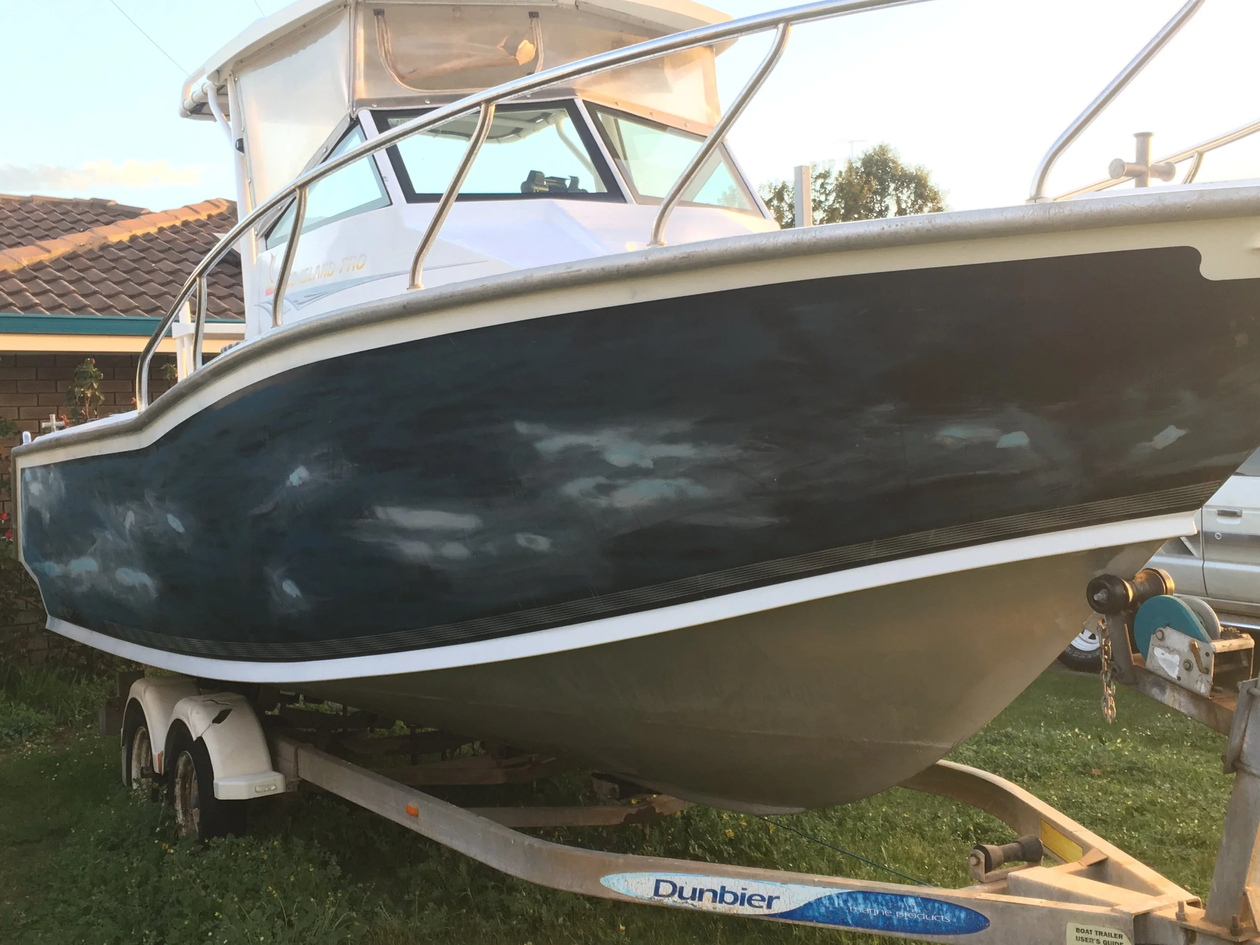 Before Repaint: Aluminium boat