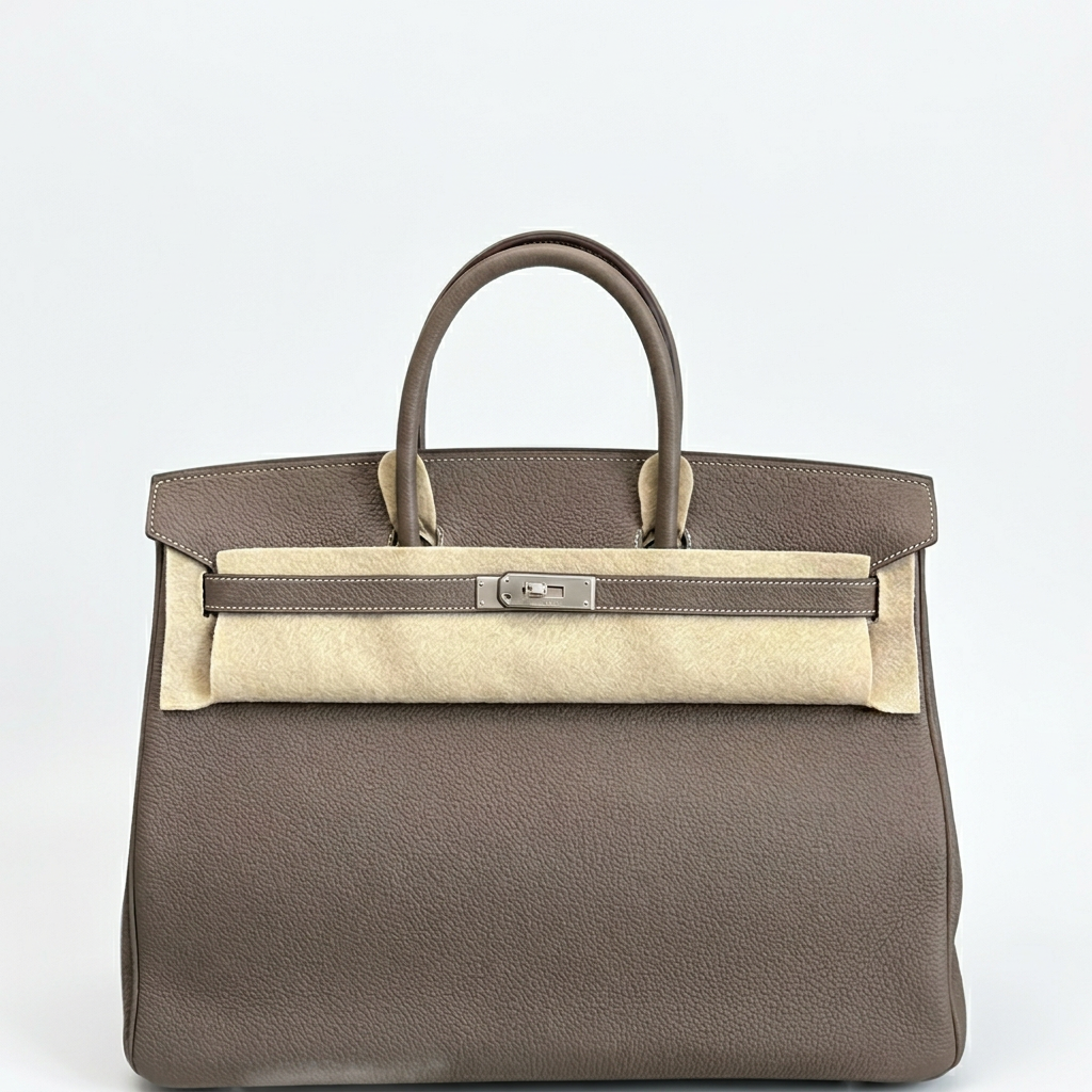 Hermès Birkin 40cm Etoupe (18) Togo Leather, Palladiuim Hardware, Stamp K, Brand New