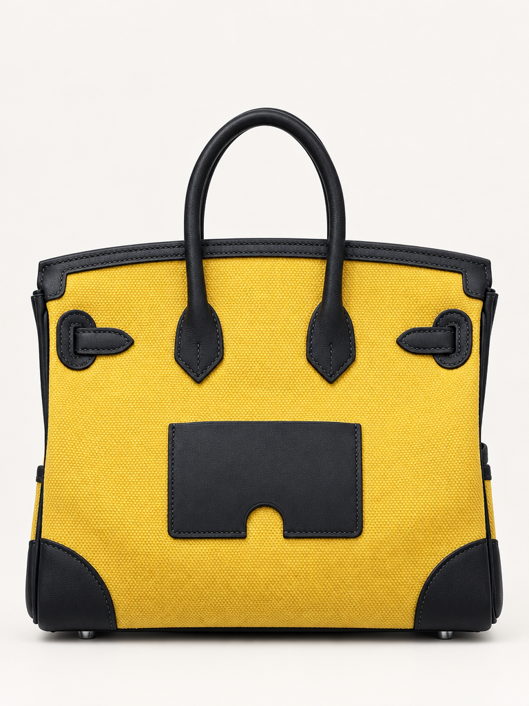 Yellow Canvas Designer Handbag (8).png