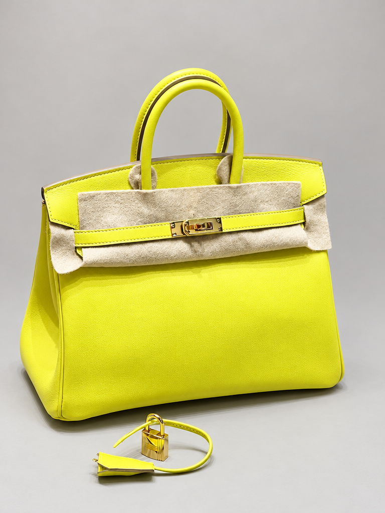 Neon Yellow Luxury Handbag.png