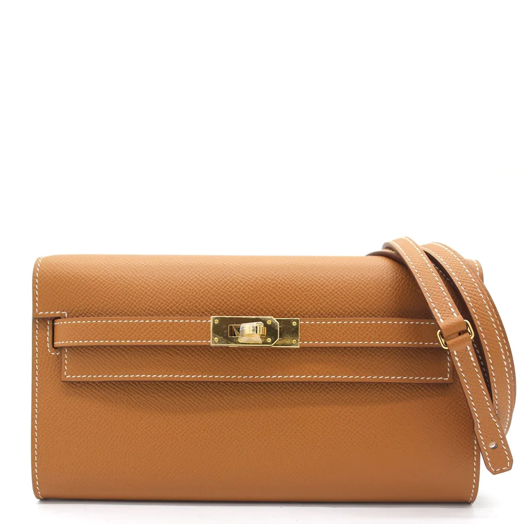 Hermes Kelly to go Wallet, Epsom Leather, Gold (37), Gold Hardware, Stamp W, Brand New