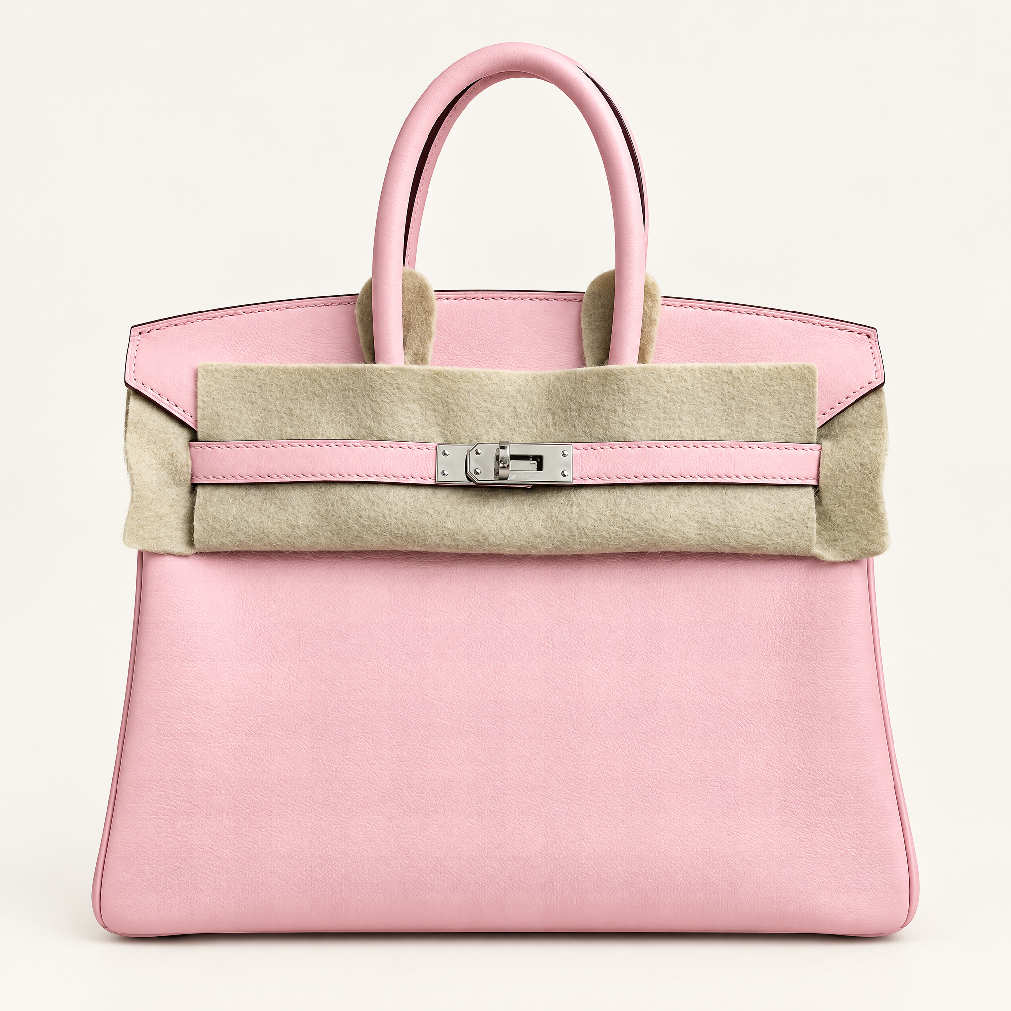Hermes Birkin 25cm, Rose Sakura (3Q), Swift Leather, Palladium Hardware, K, Brand New