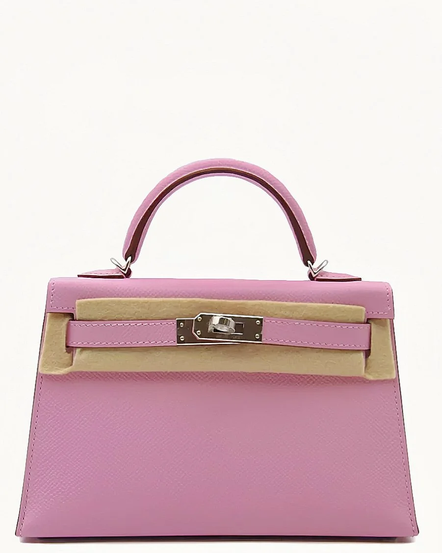 Hermès Mini Kelly II Sellier, Verso (HSS) Mauve Syvestre (X9) & Gris Perle (80) Epsom Leather, Palladium Hardware, Stamp G (2026)