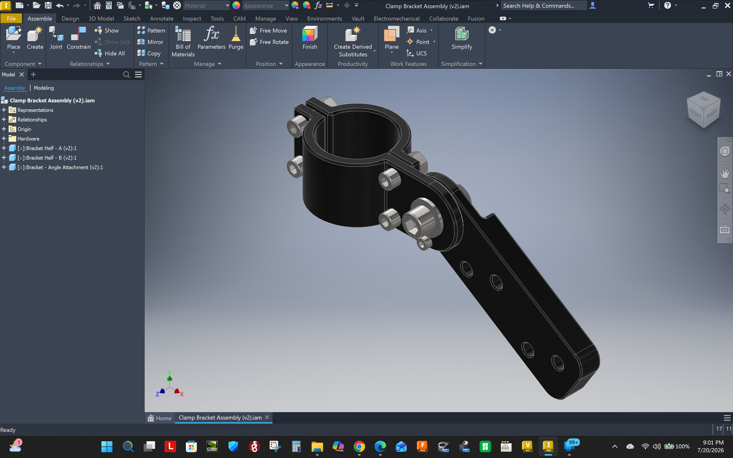 Industrial tube clamp design for continuous carbon fiber manufacturing.