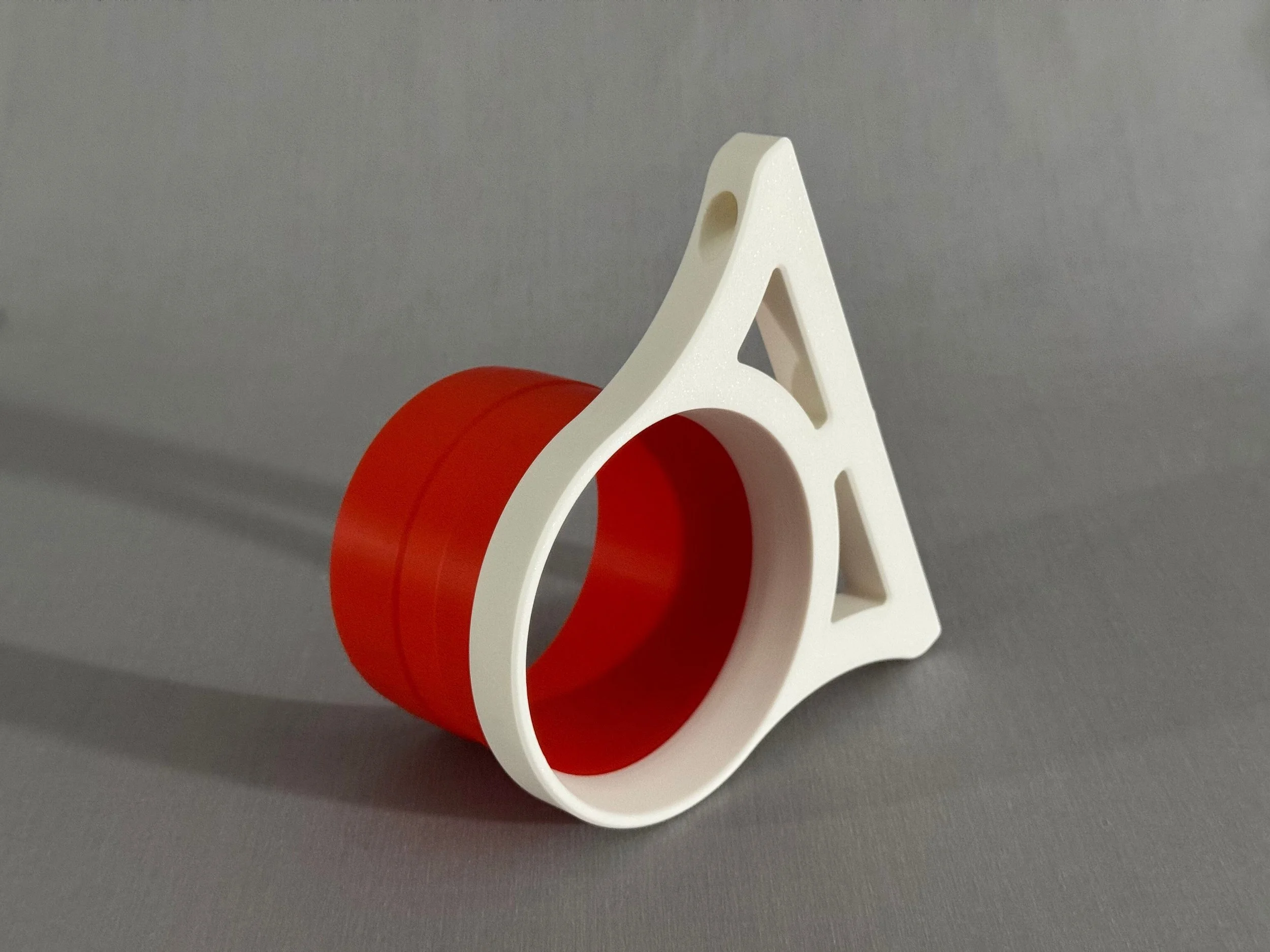 Functional plastic prototype for physical geometry verification.