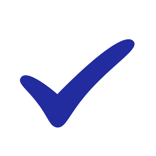 Blue check mark symbol