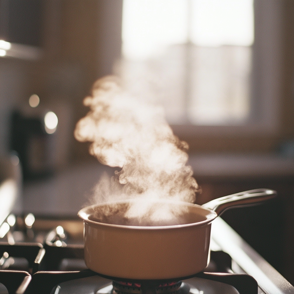 Casserole sur le feu, un plat qui mijote doucement, parfumé et réconfortant