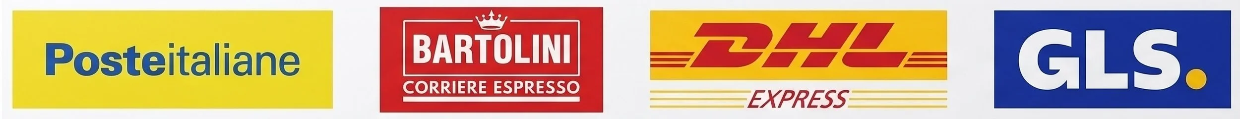 Loghi di Poste Italiane, Bartolini, DHL Express e GLS