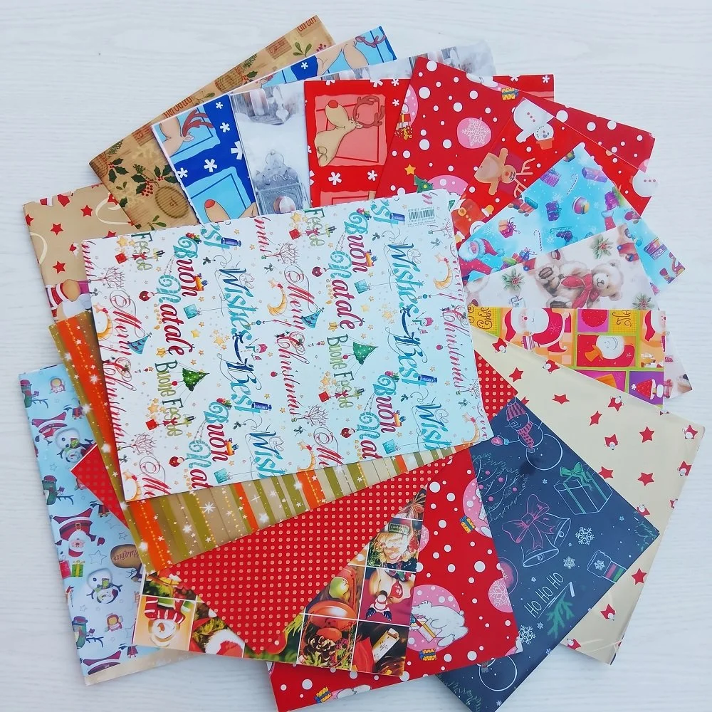 Set 24 Fogli Carta da Regalo di Natale 70x100 cm - Assortimento Gran Varietà (Oltre 600 Fantasie)