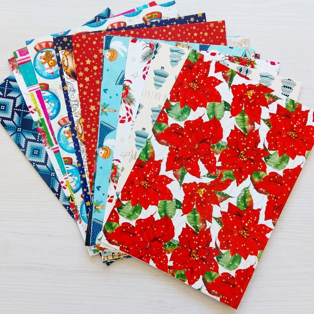 Set 24 Fogli Carta da Regalo di Natale 70x100 cm - Assortimento Gran Varietà (Oltre 600 Fantasie)