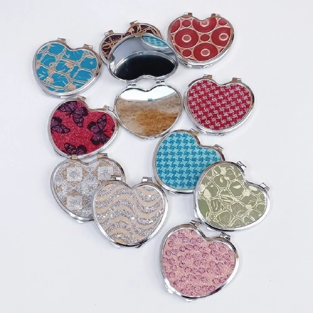 Set 12 Specchietti da Borsetta a Cuore Glitterati Mod. AC-03 – Idee Regalo e Bomboniere
