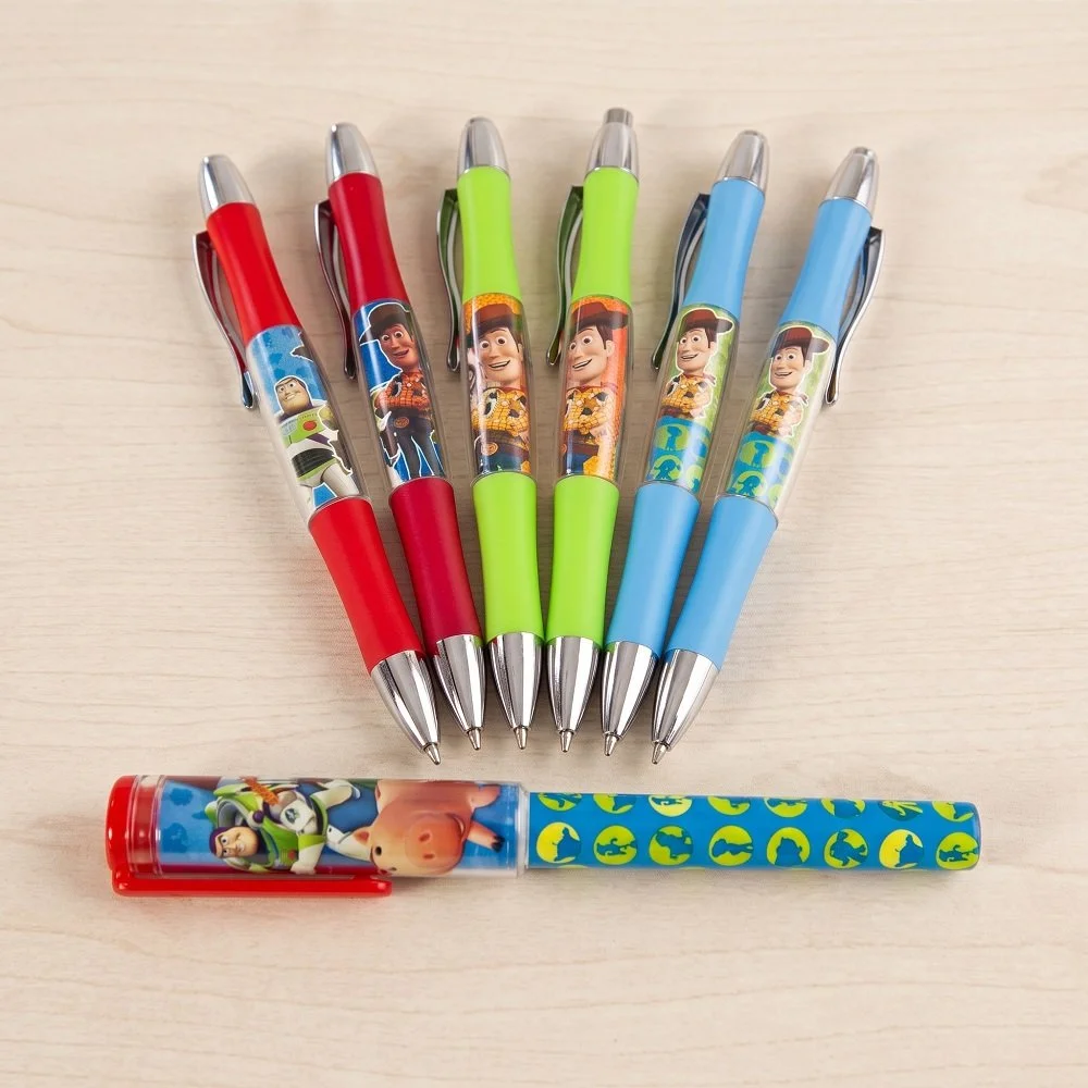 Lotto 7 Penne Toy Story Disney Pixar (6 Modelli Standard + 1 Modello Big con Cappuccio)