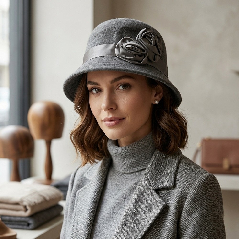 cappello feltro grigio con fiocco raso.jpg