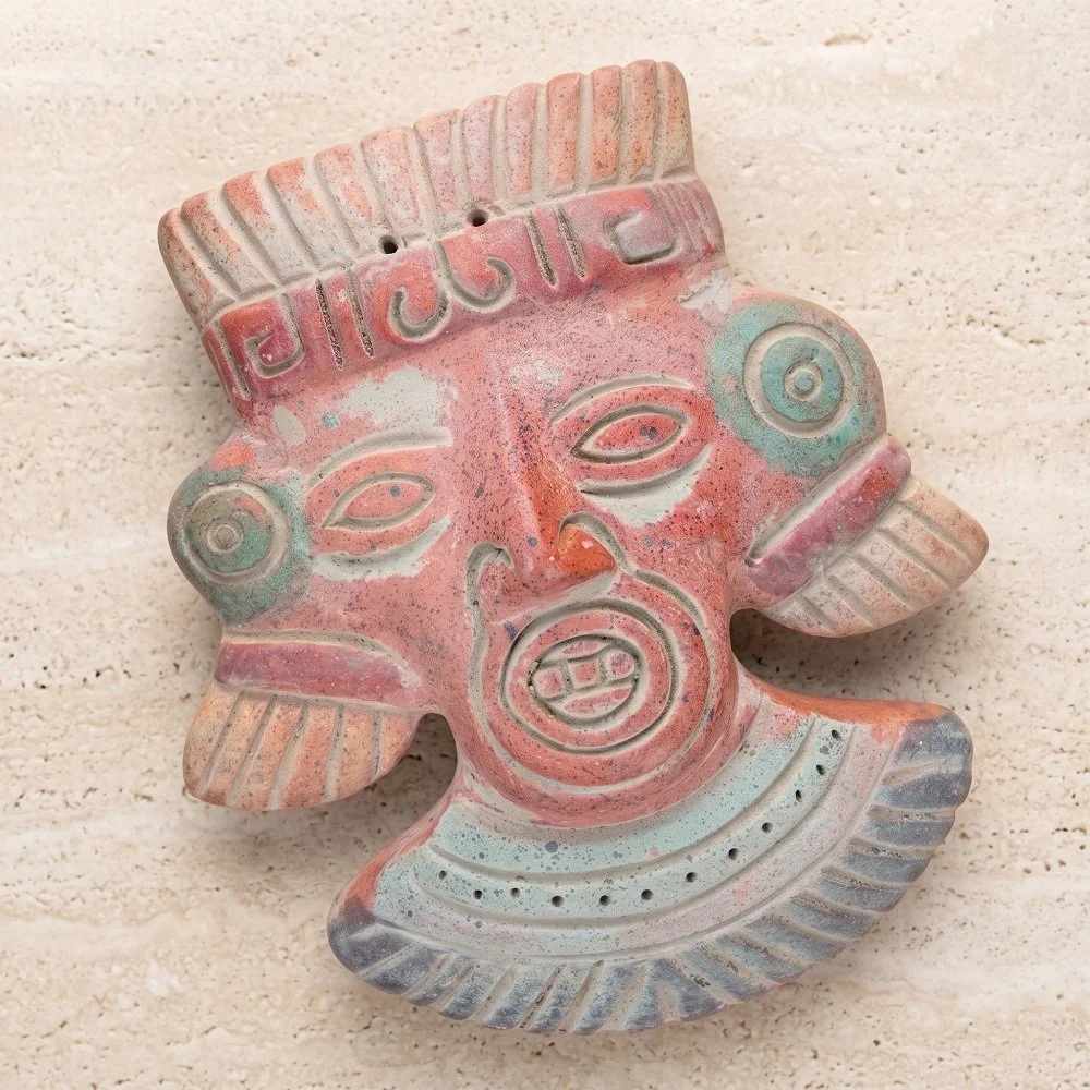 maschere antiche in terracotta etniche.jfif
