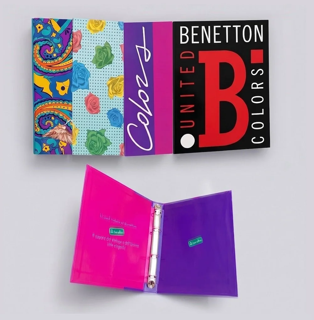 Lotto 4 Raccoglitori Portalistini Vintage Formato A5 (Anni '80/'90) – United Colors of Benetton & Enrico Coveri