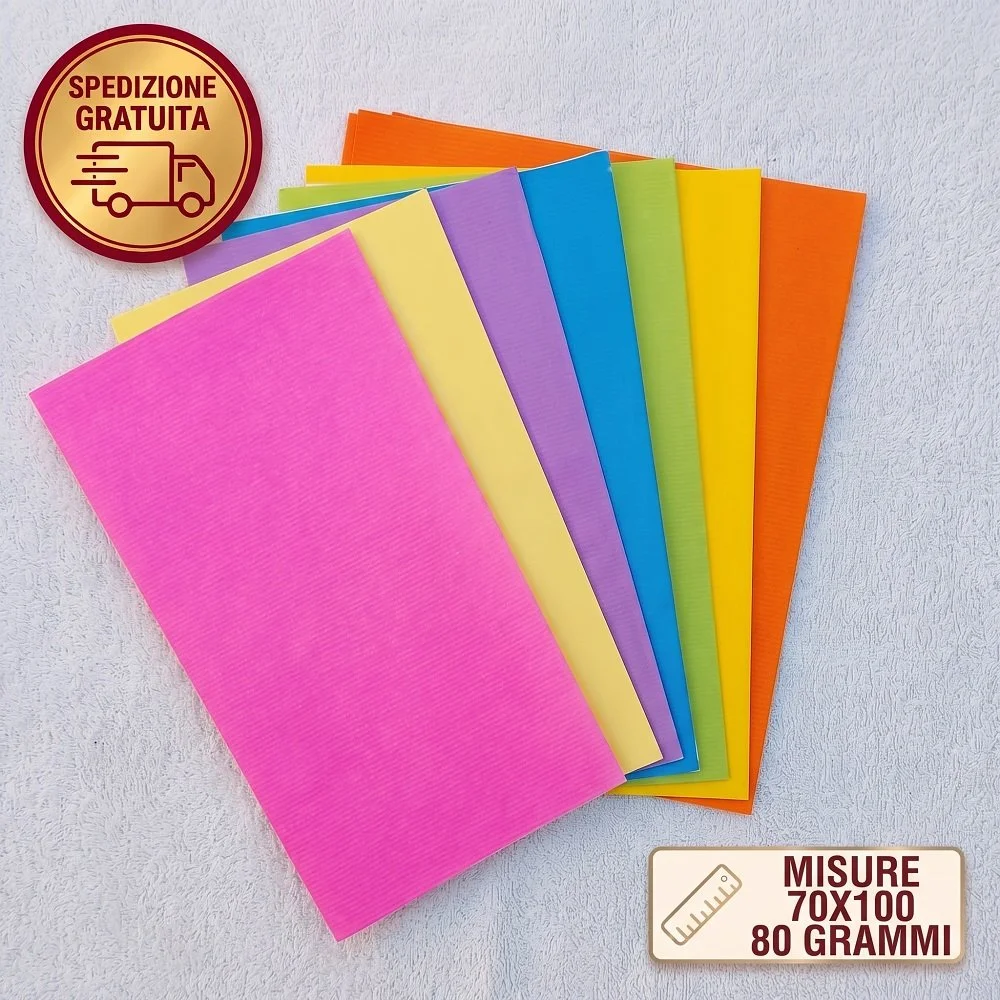 Set 20 Fogli Carta da Imballo e Regalo Assortiti (100x70 cm) – Grammatura 80g Extra Resistente