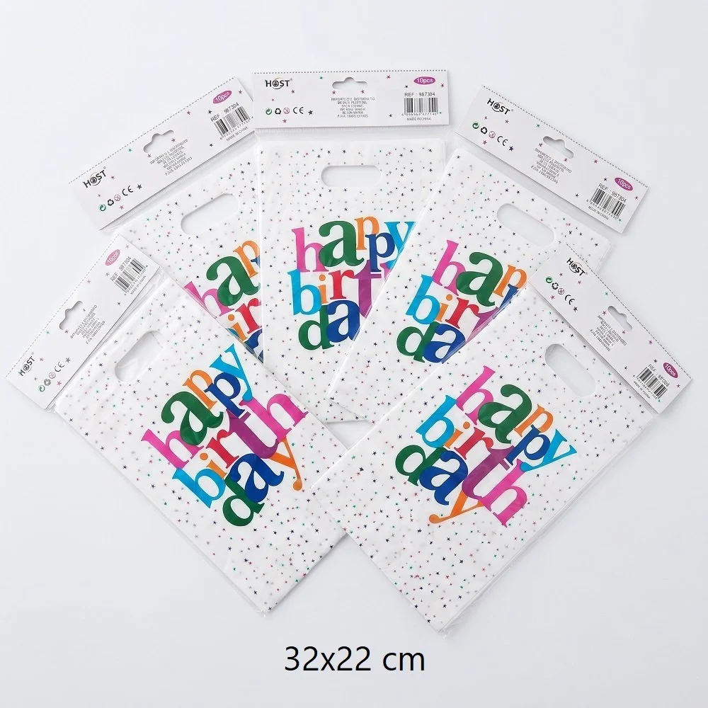 Set 50 Buste Regalo Compleanno "Happy Birthday" 32x22 cm