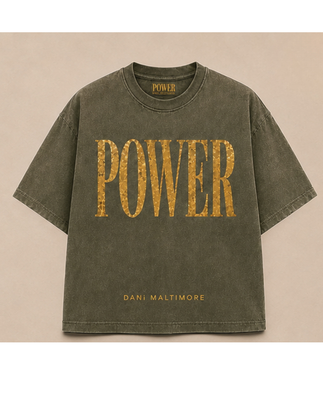 POWER Vintage Green Tee