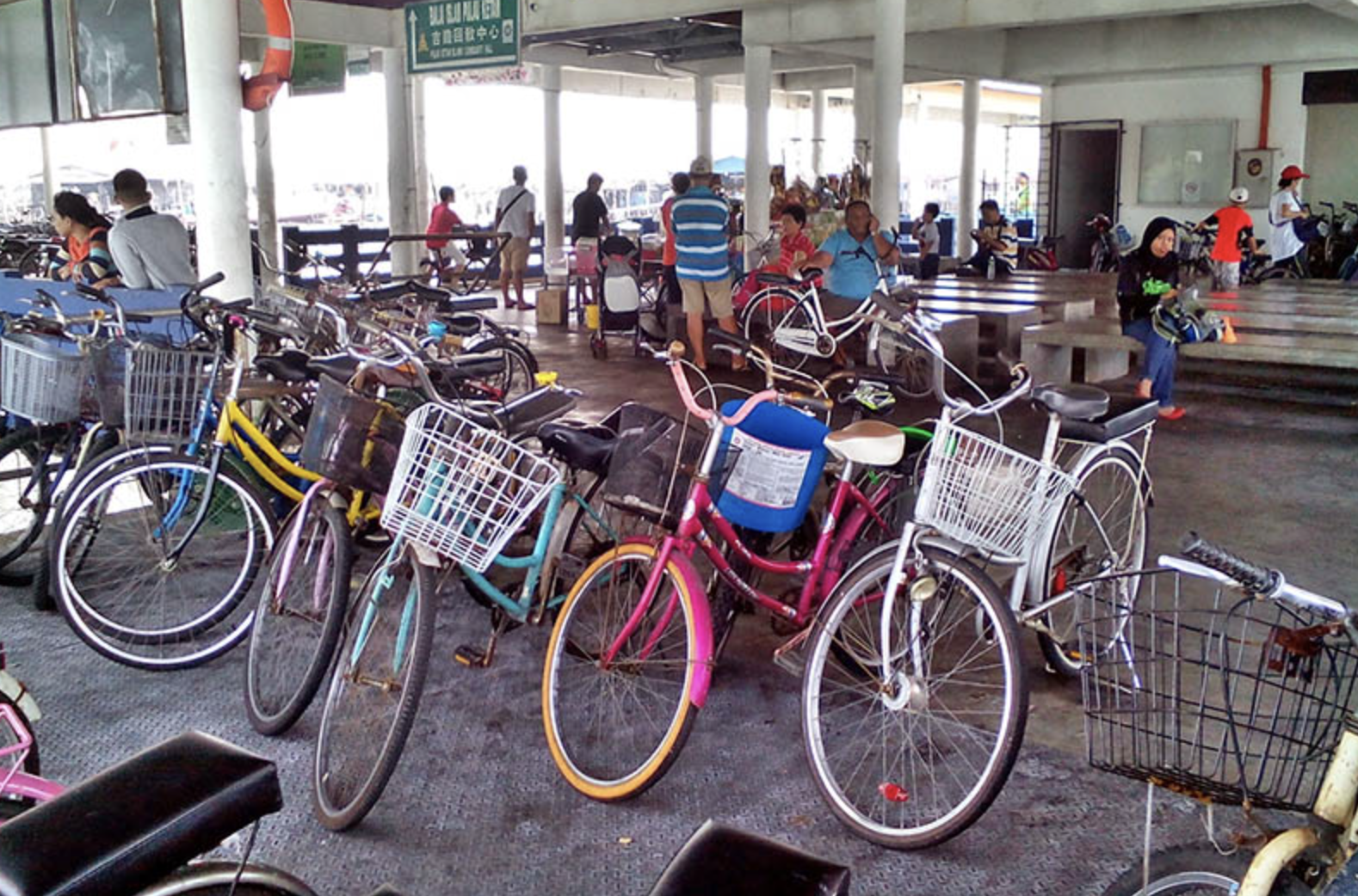 ycling through the car-free streets of Pulau Ketam