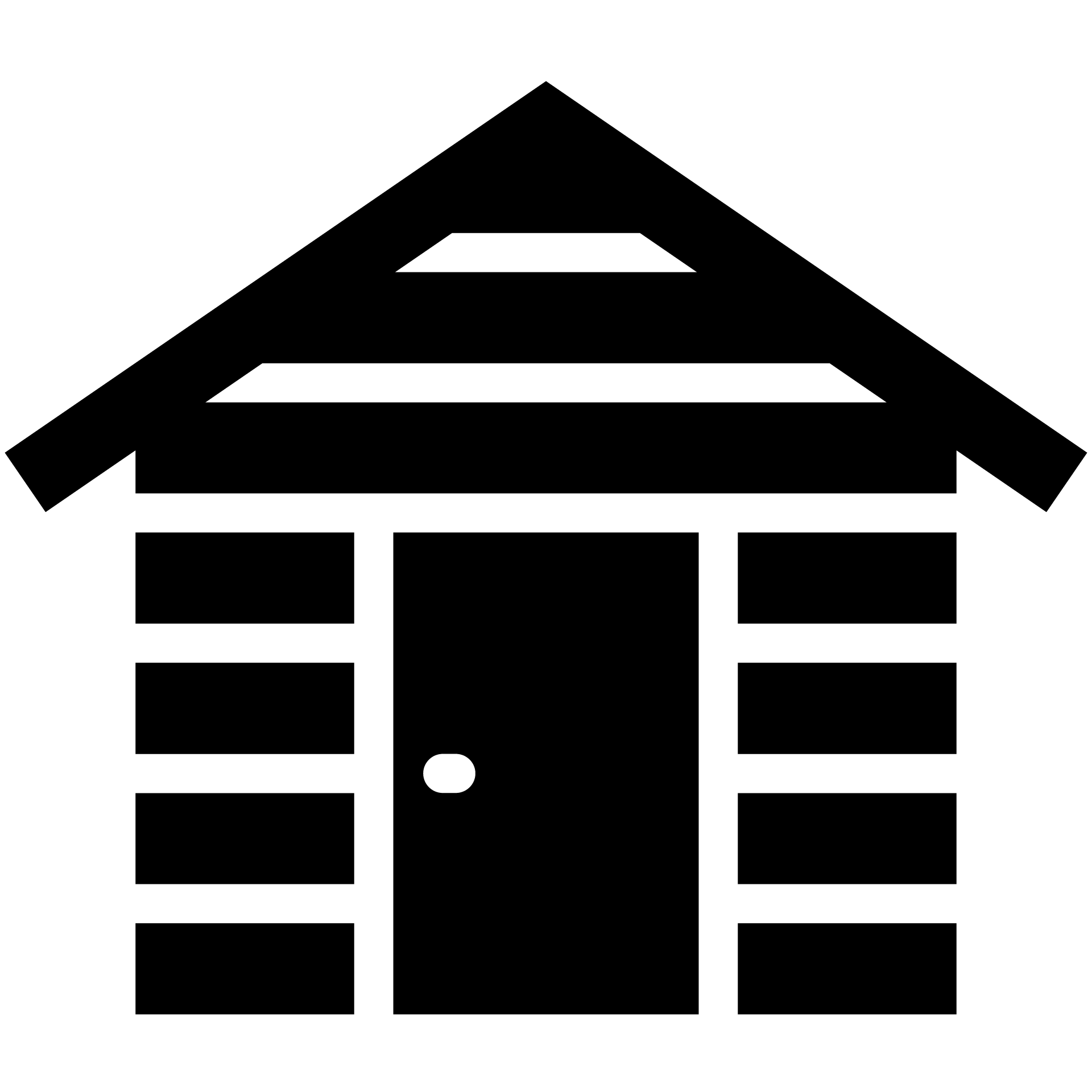 Black and white icon of a film clapperboard.