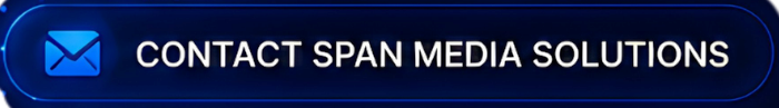 Blue digital banner with the text 'CONTACT SPAN MEDIA SOLUTIONS' and an email icon on the left.