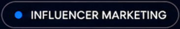 Text reading 'INFLUENCER MARKETING' with a blue dot next to it.