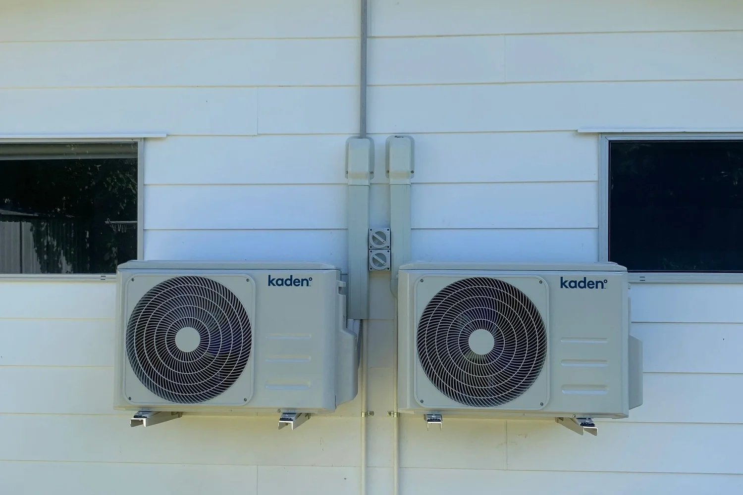 Split system air conditioners installed on a Rockhampton home