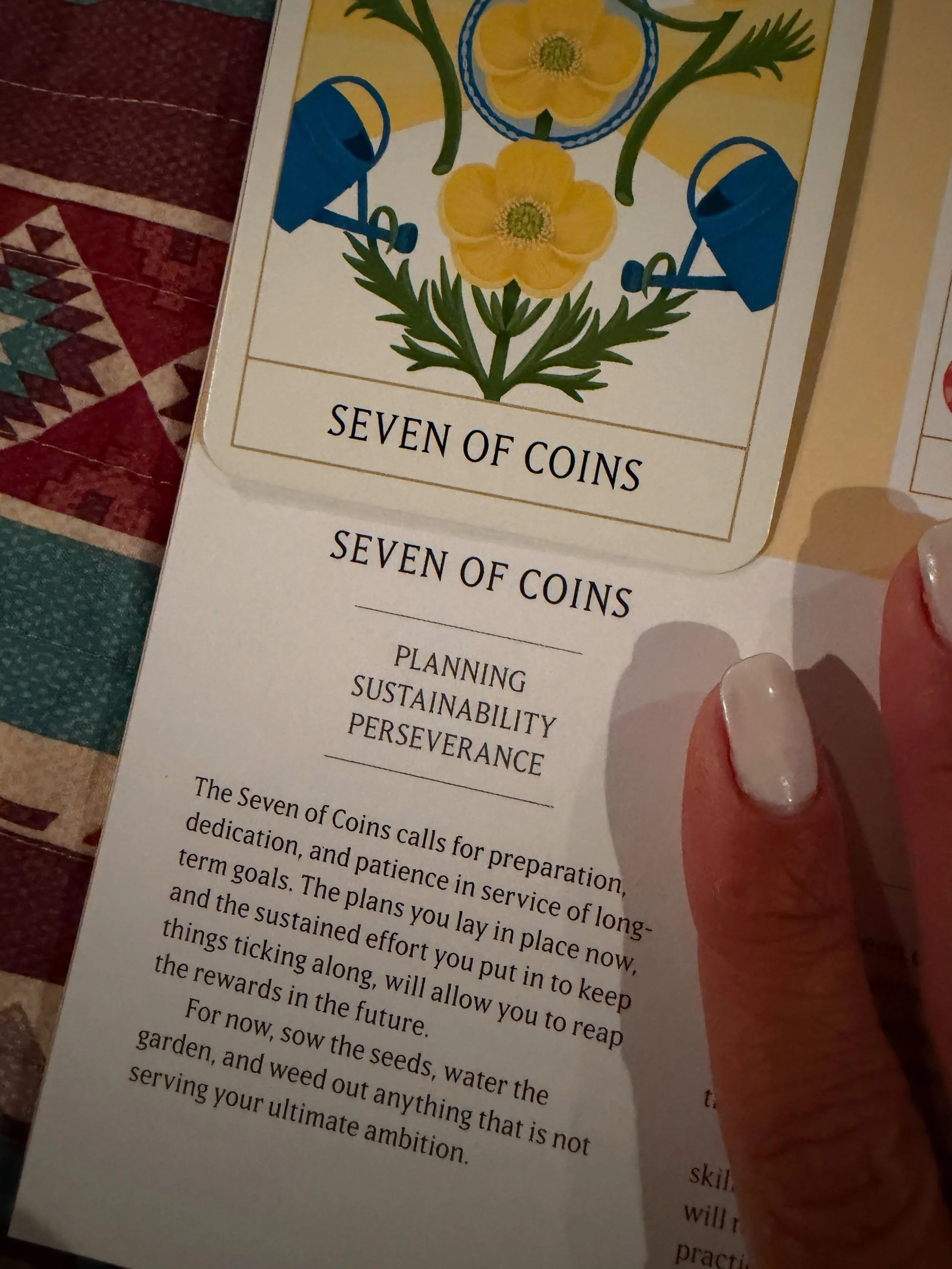I pull Tarot cards. 
I&rsquo;d say it&rsquo;s occasionally at this stage in life. I reflect on the words. Tarot is a confidence boost and it&rsquo;s the place I felt most comfortable when I first started leaning into my intuition. The messages always
