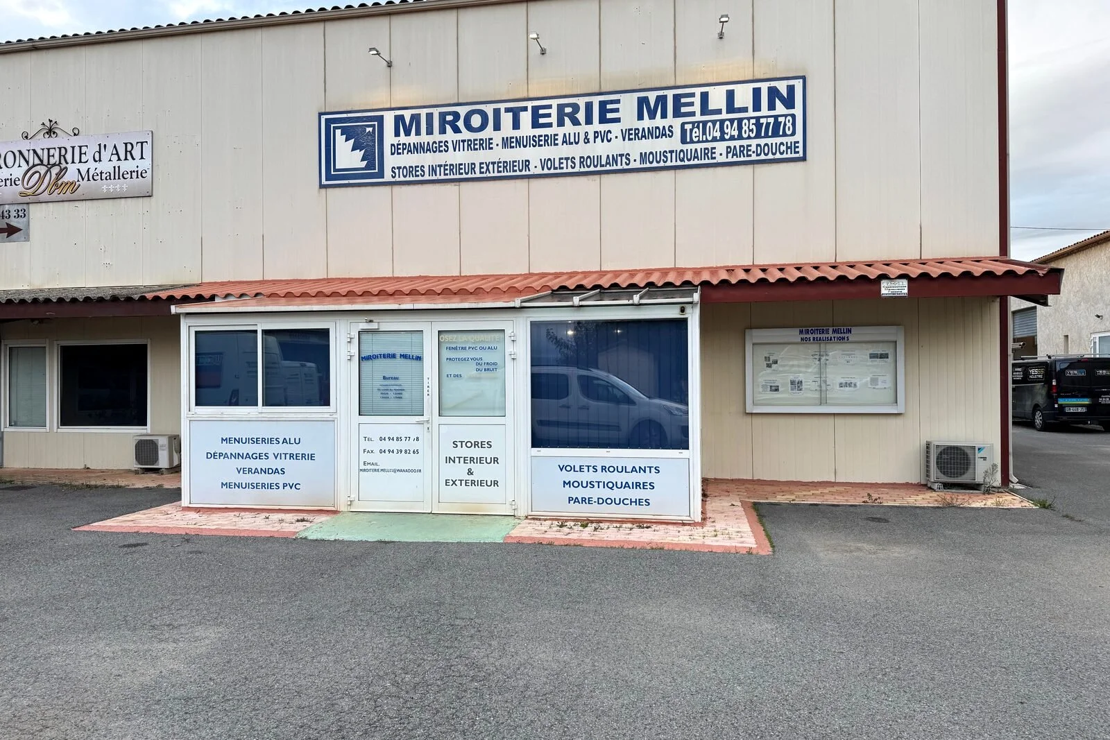 Magasin Miroiterie Menuiserie Mellin, Zone Artisanale Les Terrassonnes a Tourrettes