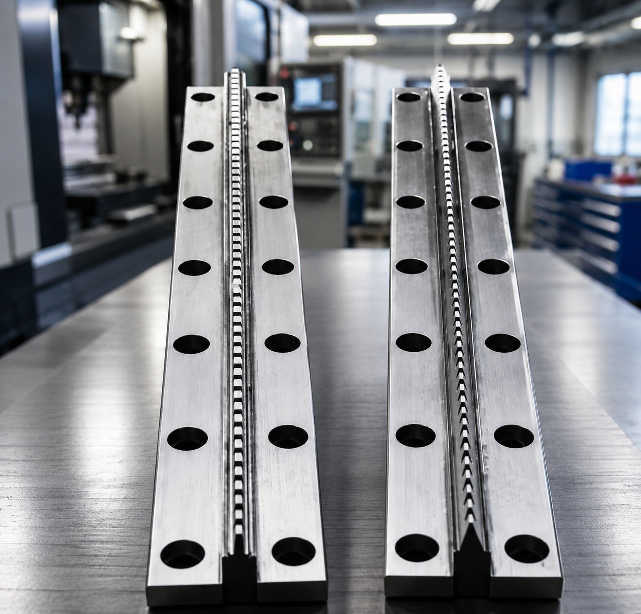 Custom flat broaches engineered for precision external broaching and complex profile machining.