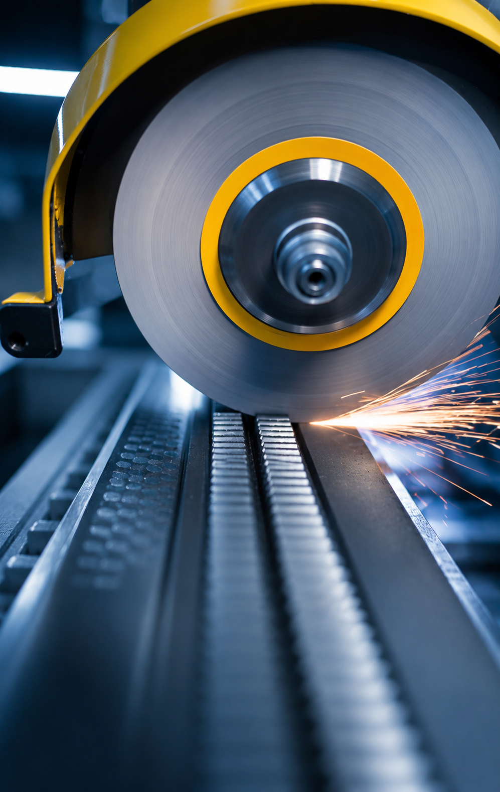 Precision flat broaches being sharpened to restore cutting performance and dimensional accuracy.