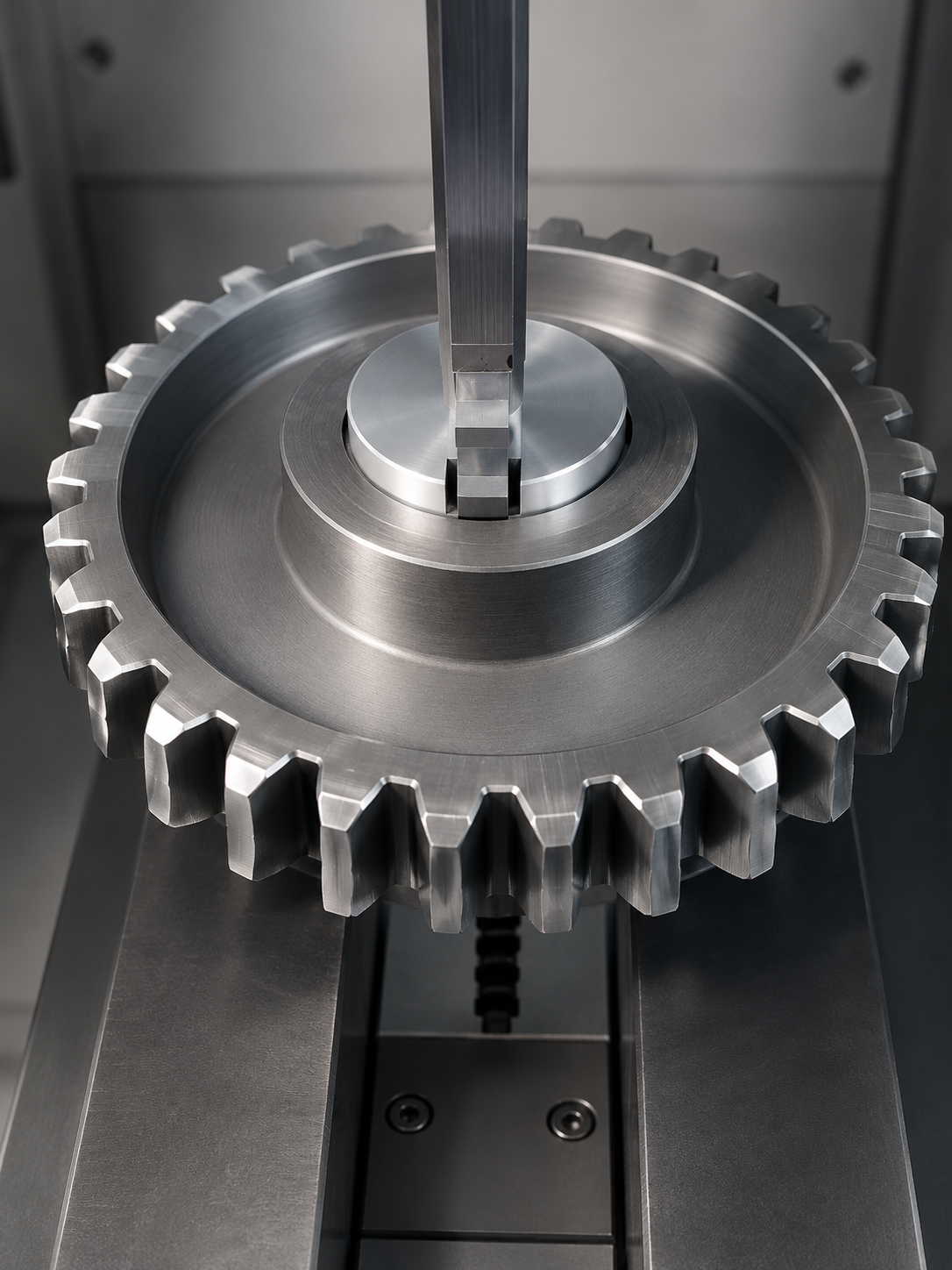 Keyseater broach cutting a precision keyway slot in a metal component during the machining process.