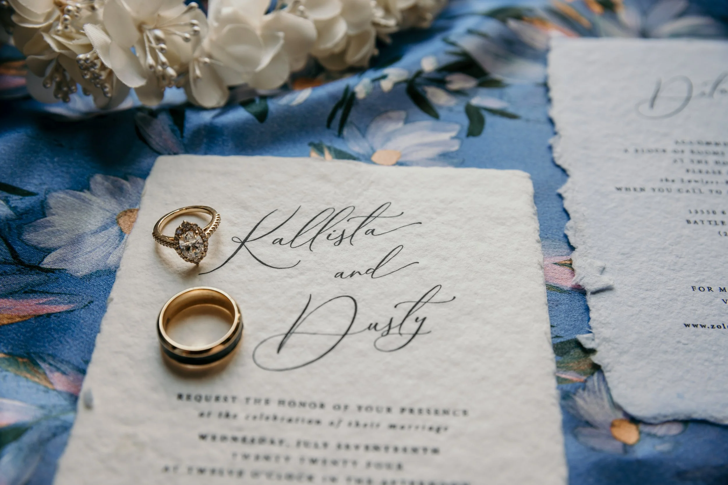 wedding invitation and details