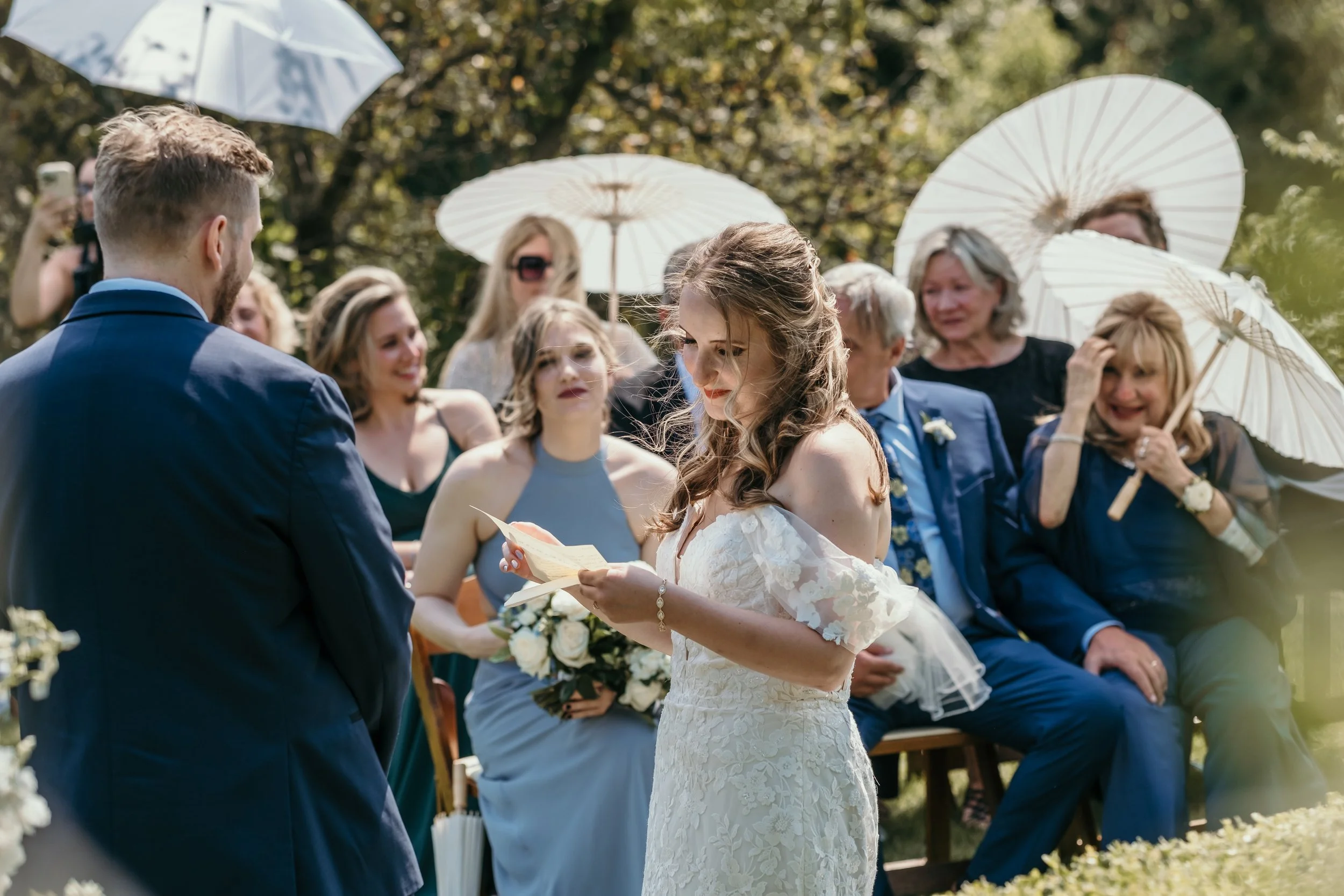 bride and groom during ceremony