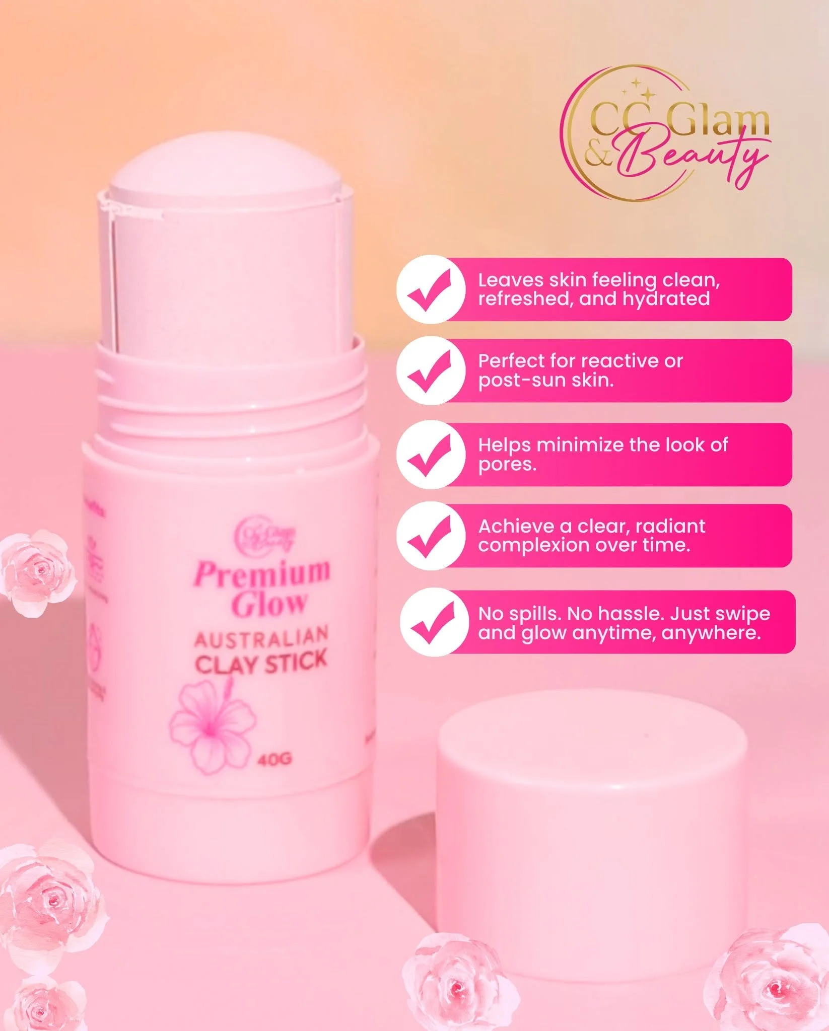 CC Glam - Premium Glow Australian Clay Stick 40g