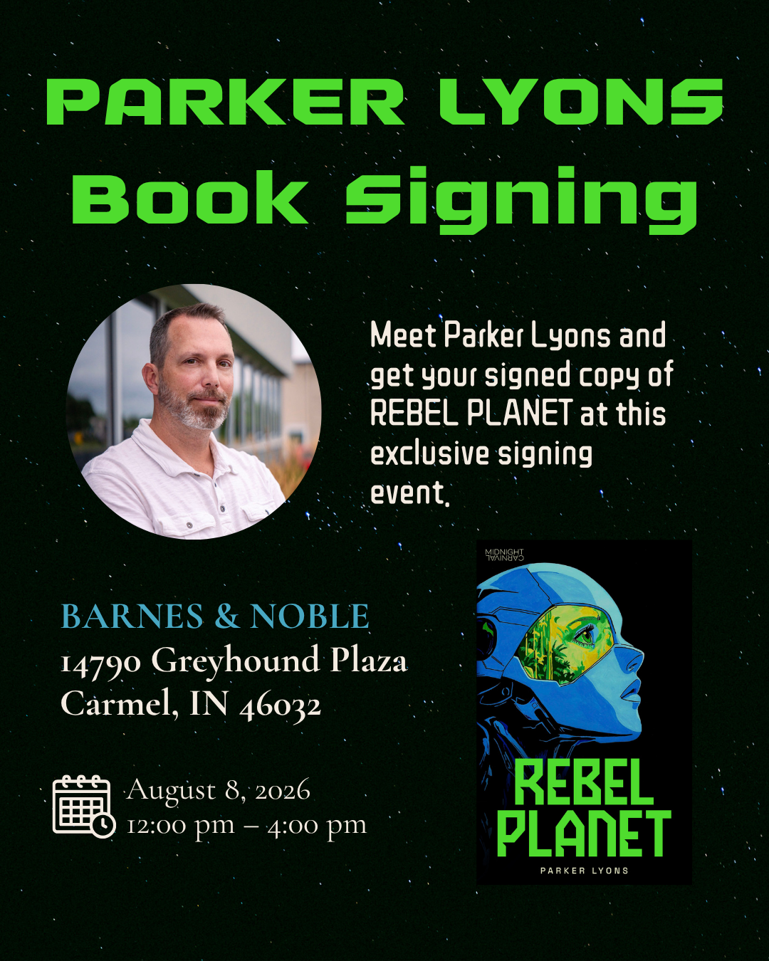 Carmel, IN - Barnes &amp; Noble Book Signing, 8/8/2026