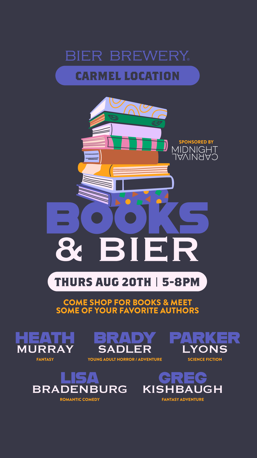 Carmel, IN - Books &amp; Bier Event - Book signing