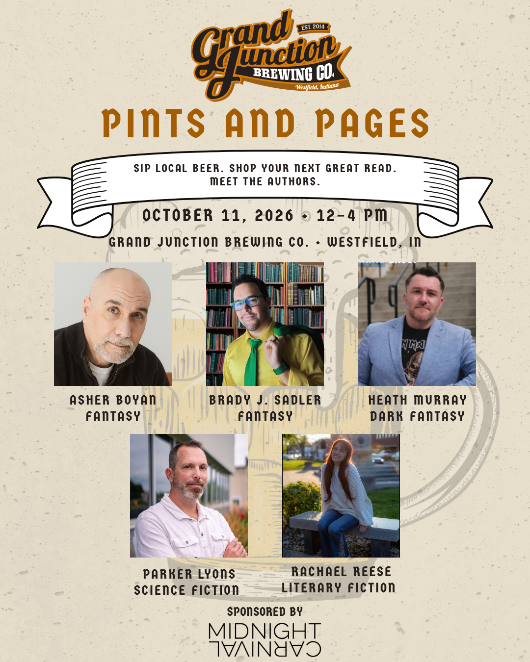 Westfield, IN - Pints &amp; Pages at Grand Junction Brewery - October 11