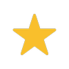 A yellow star with a black background