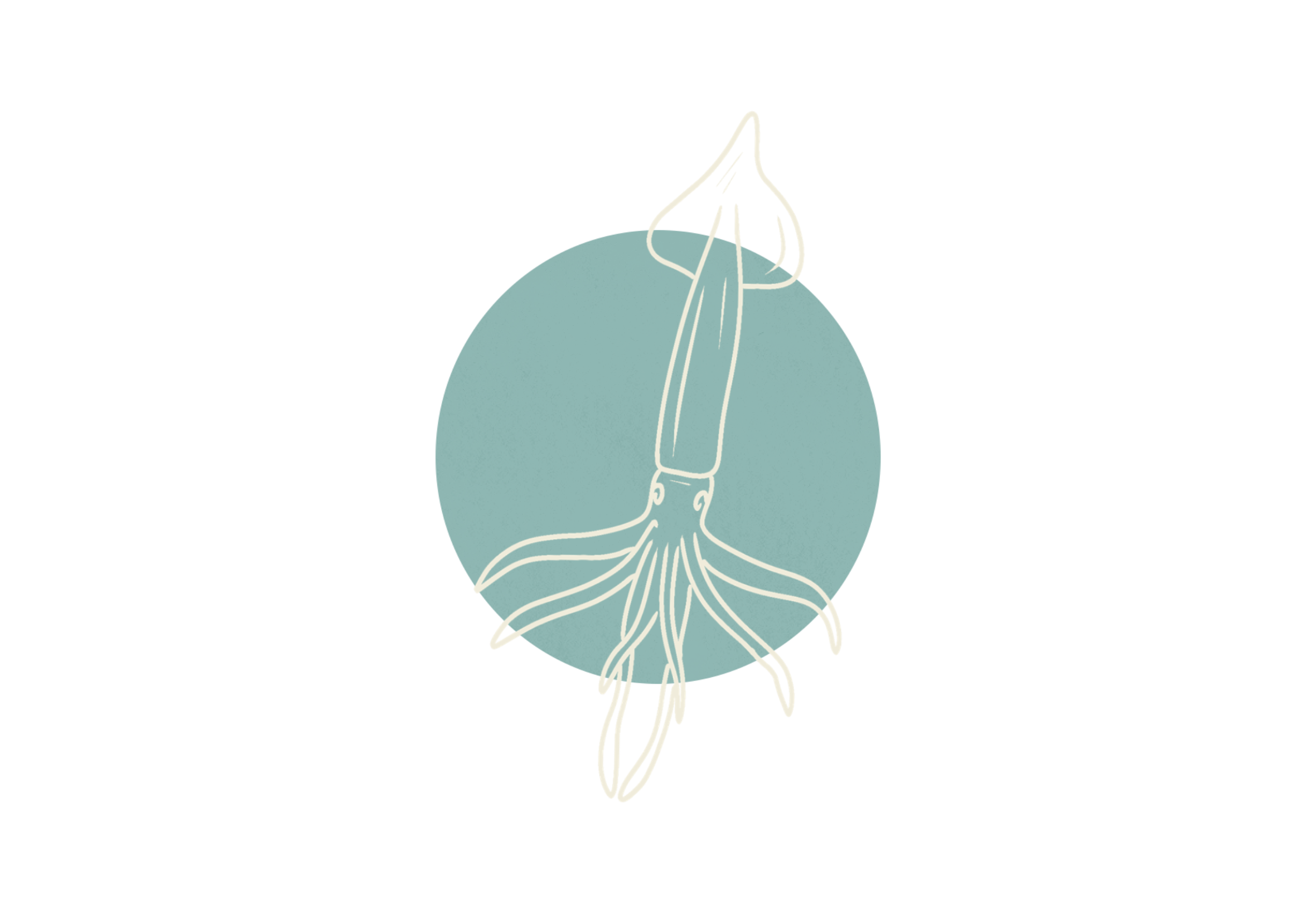 Illustration of a sailing boat on water with lines depicting wind or waves, against a circular background.