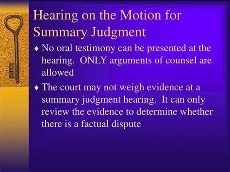 Answer to Motion of Default/Summary Motion