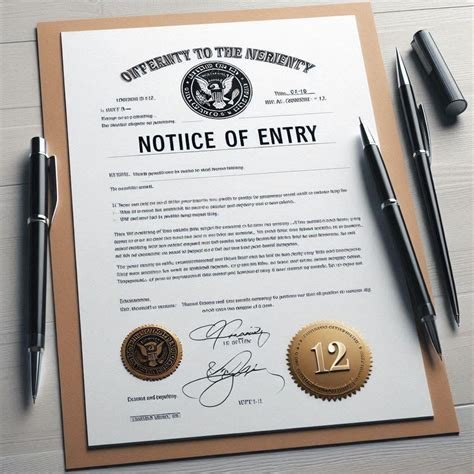 Notice of Entry