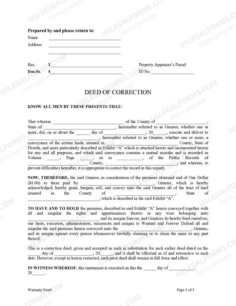 Correction Deed