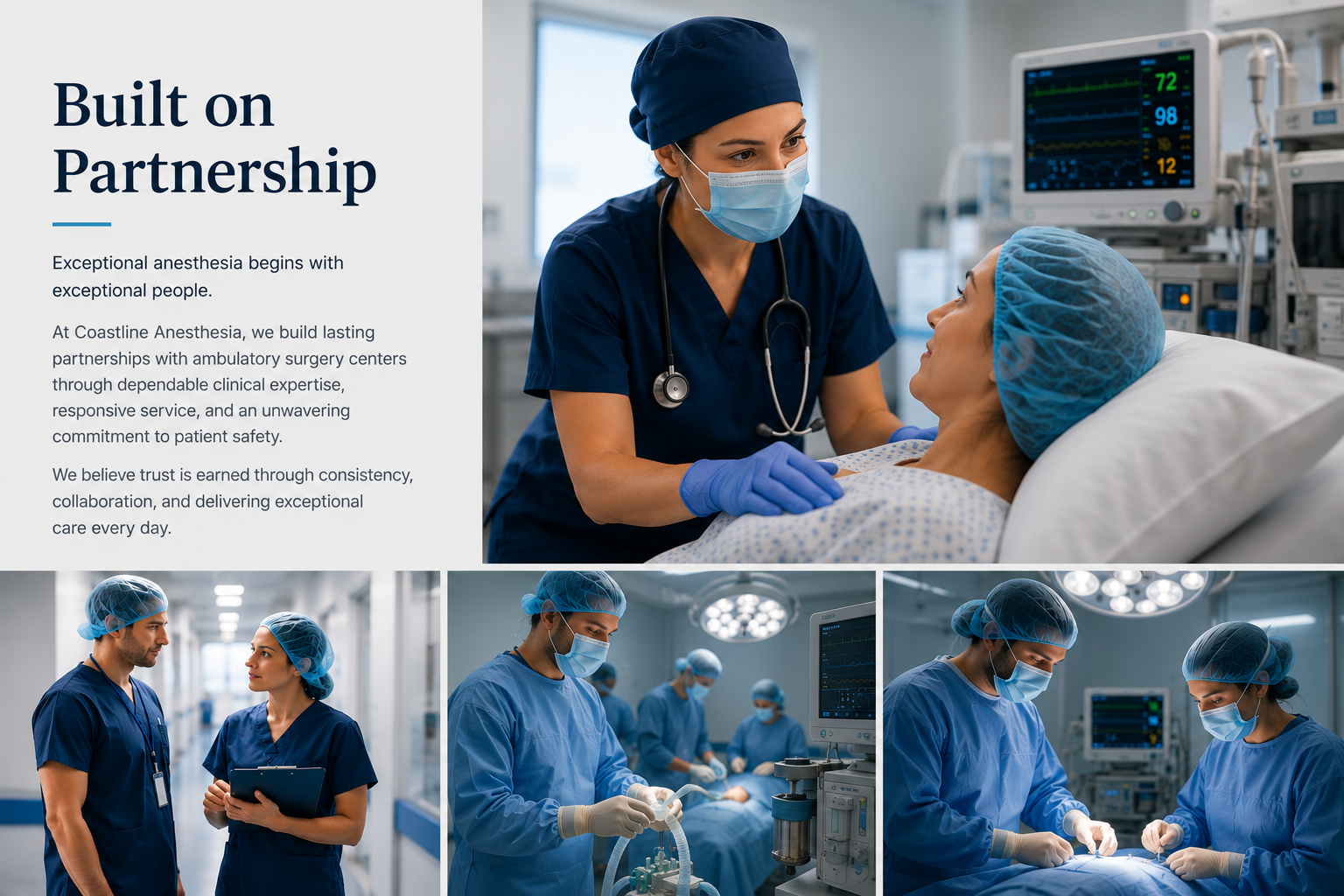 Coastline Anesthesia partnership and patient-care team