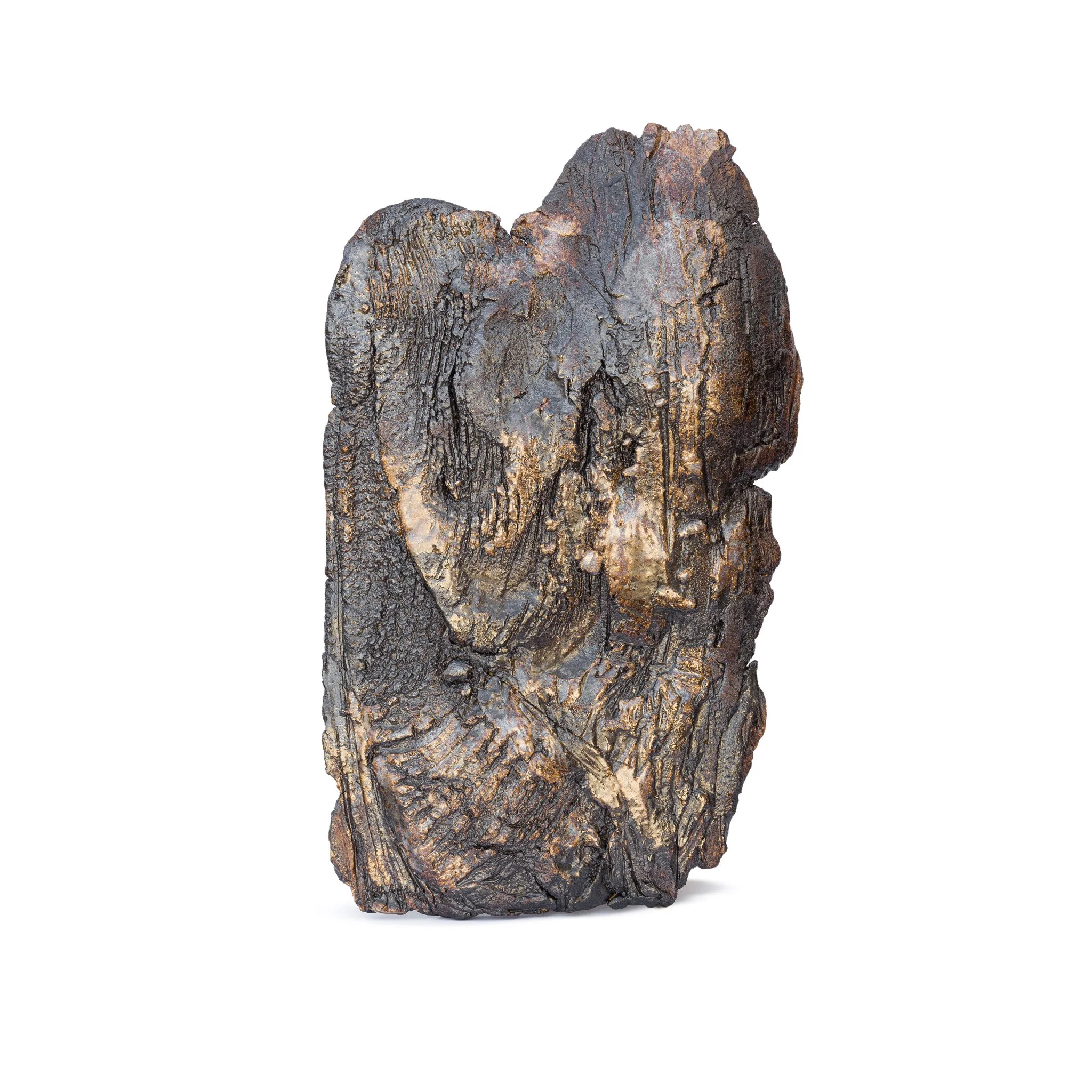 Refractory clay, oxides and engobes. Fired at 1220ºC. 33 x 49 x 3 (cm)