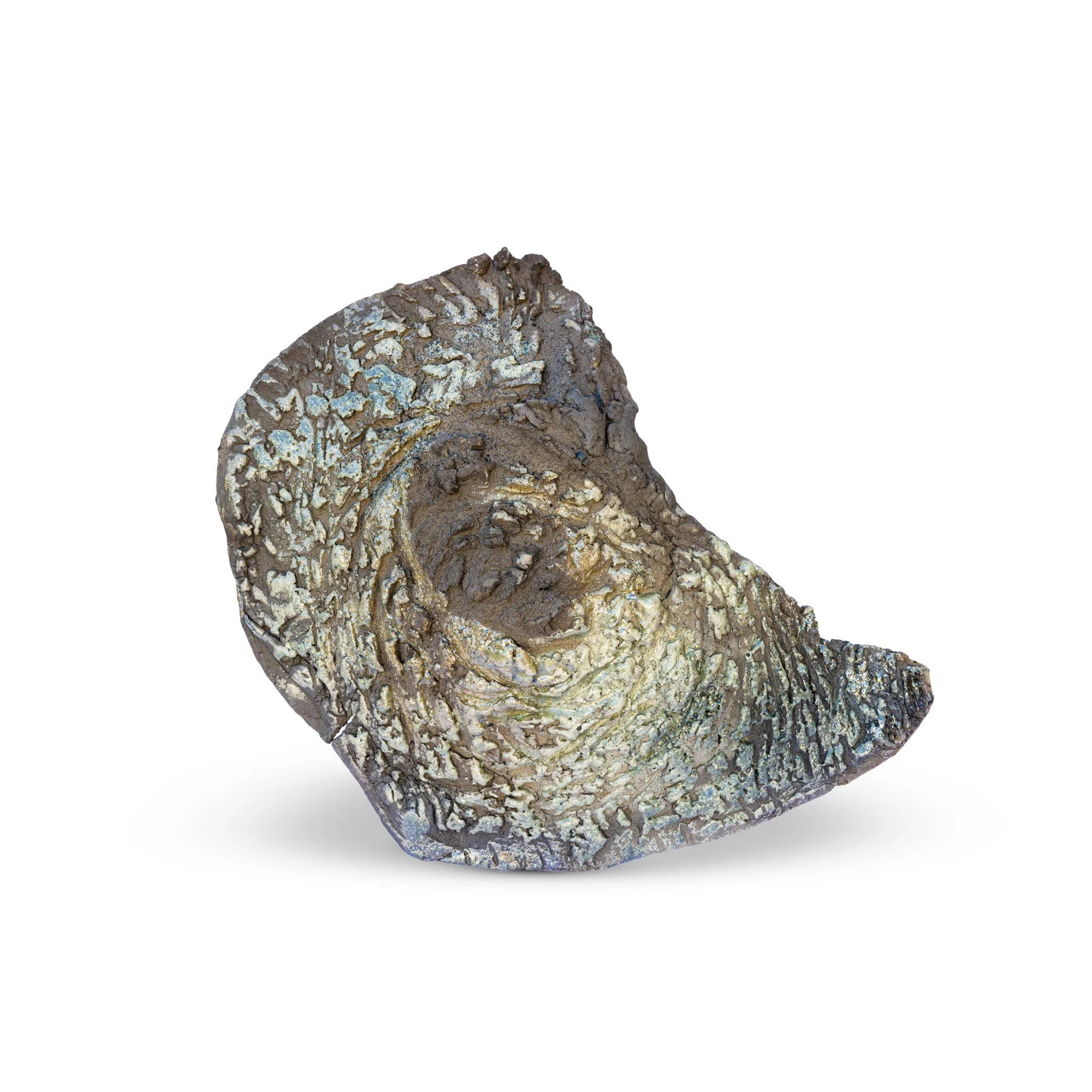 Glazed raku fired at 1000ºC. 25 x 25 x 7,5 (cm)