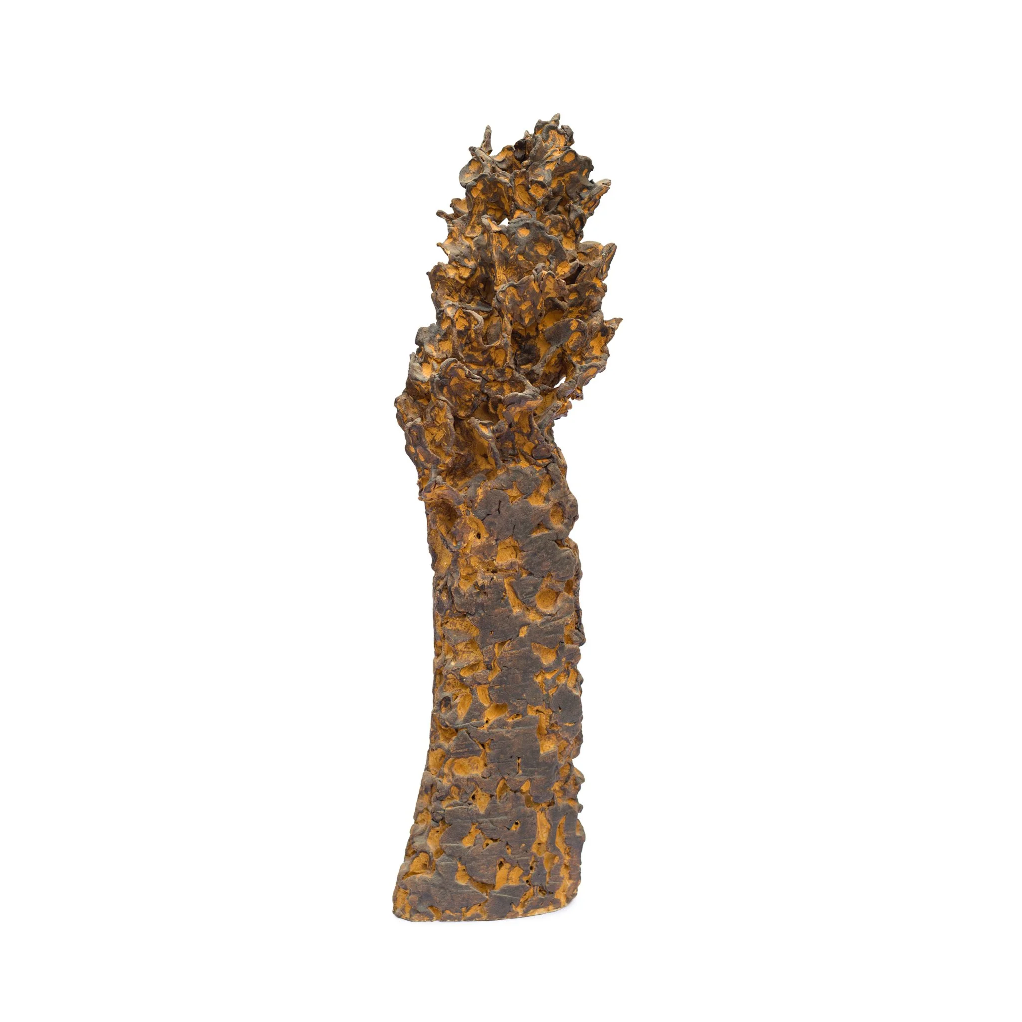 Refractory clay and oxides. Fired at 1250ºC. 52 x 20 x 18 (cm)
