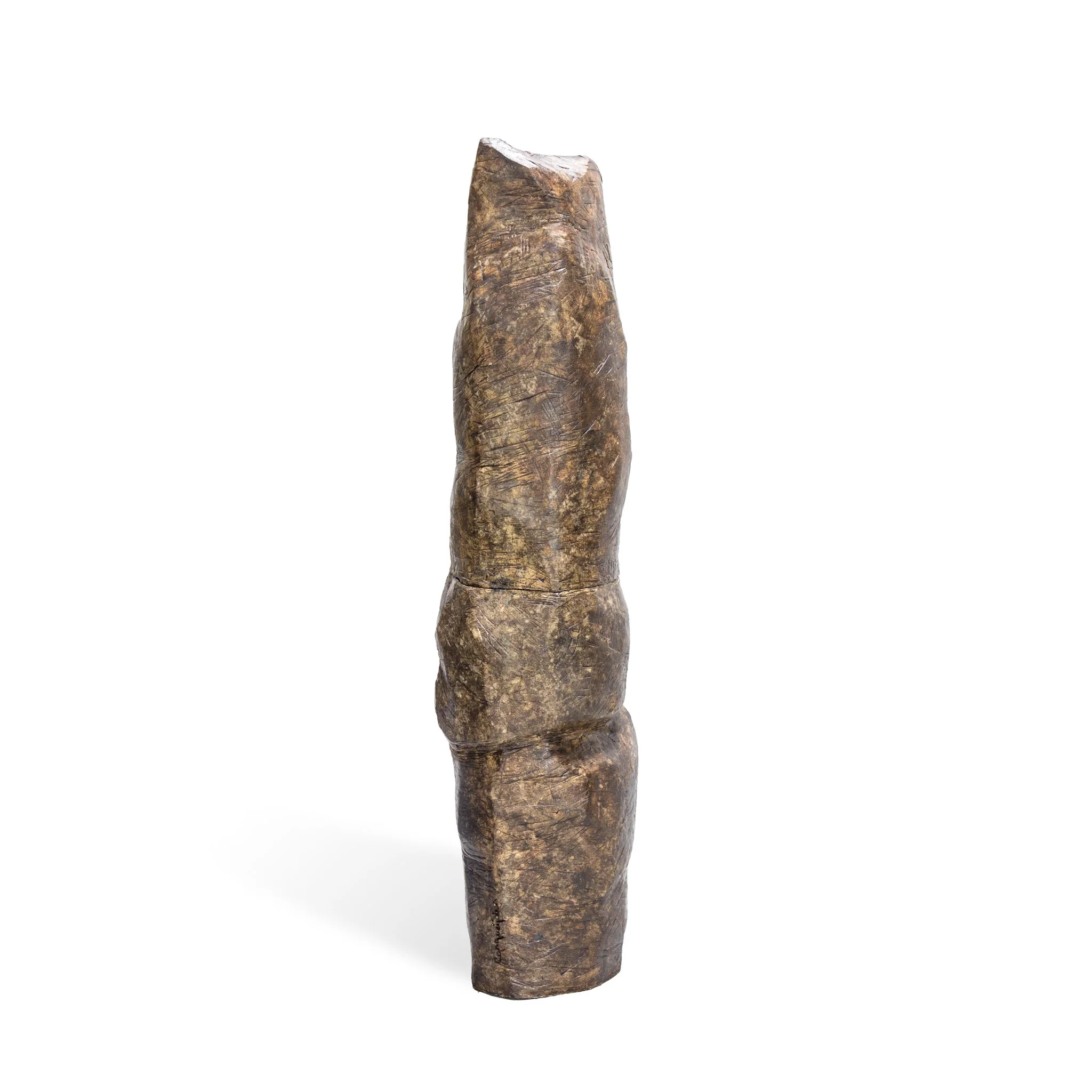 Refractory clay, oxides and glazes. Fired at 1220ºC. 34 x 32 x 140 (cm)