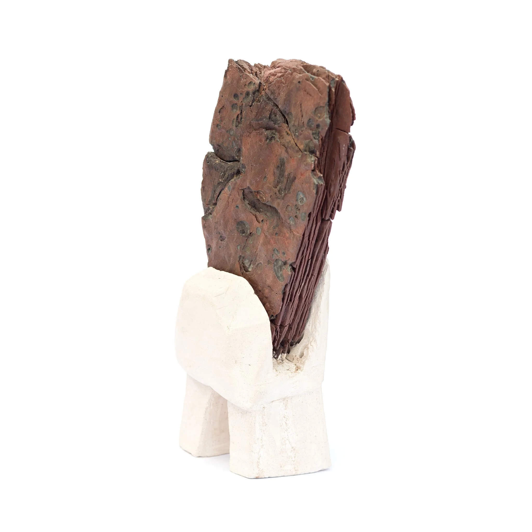 Expanded slate stone and stoneware. Fired at 1200ºC. 16 x 10 x 36 (cm)