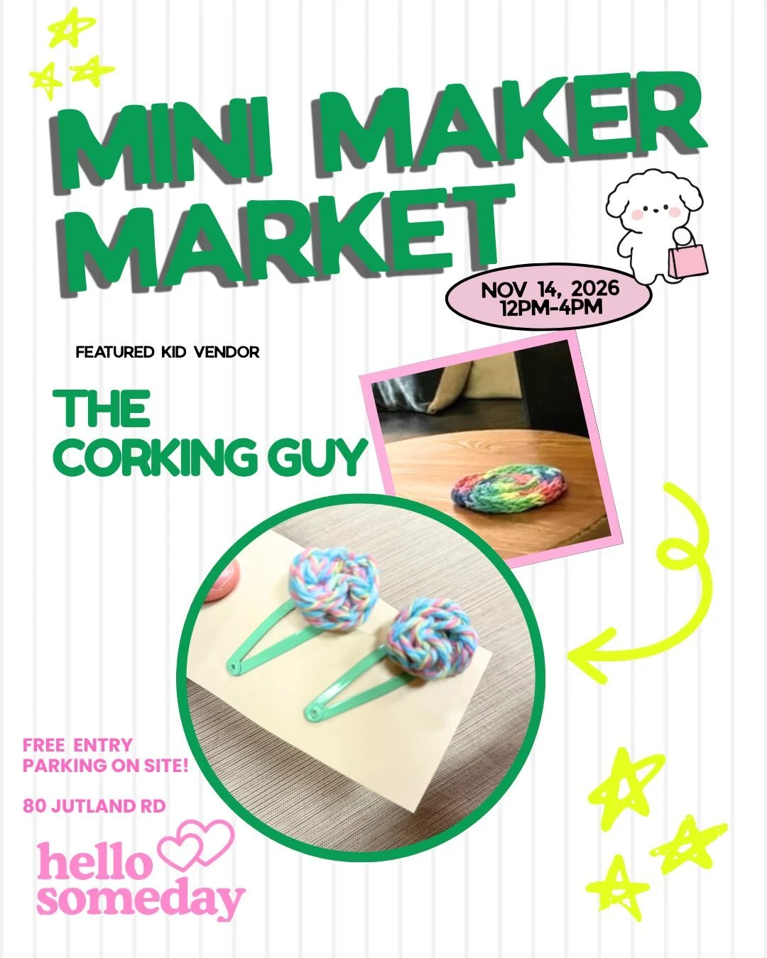 🎀✨ MINI MAKER SPOTLIGHT! ✨🎀

Meet The Corking Guy! 💕

How CUTE are these?! 😍 Bringing the most adorable handmade hair pins and coasters to our Mini Maker Market! So much creativity and charm packed into these little creations! 🥹✨

Come shop, sho